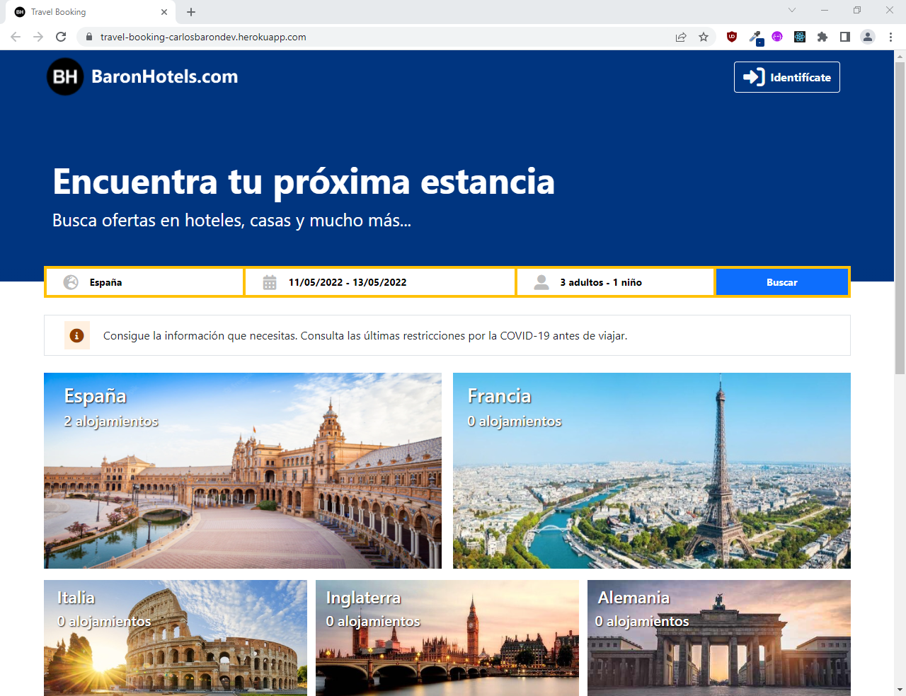 Proyecto Travel-Booking Full Stack (Node, React, MongoDB)